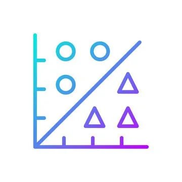 Analytics of data mining process gradient linear vector icon Stock Illustration