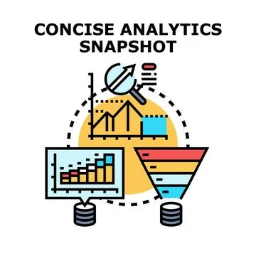 Analytics data processing for business insight and strategy Stock Illustration
