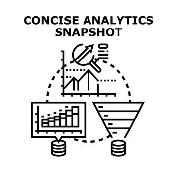Analytics data processing for business insight and strategy イラスト素材