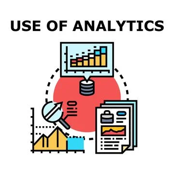 Analytics data processing for business intelligence research Stock Illustration