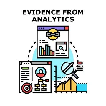 Analytics data providing digital evidence and strategic insights Stock Illustration