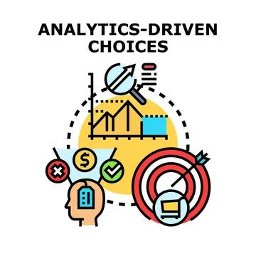Analytics driven choices for strategic business decisions 스톡 일러스트