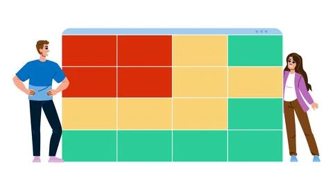 Analytics eye tracking website vector Illustrazione stock