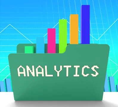 Analytics File Meaning Data Graph 3d Rendering 스톡 일러스트