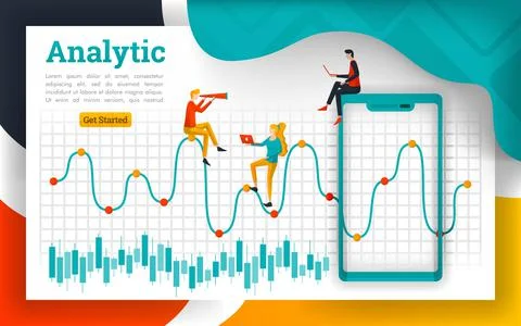 Analytics for financial and commodity markets Illustrazione stock