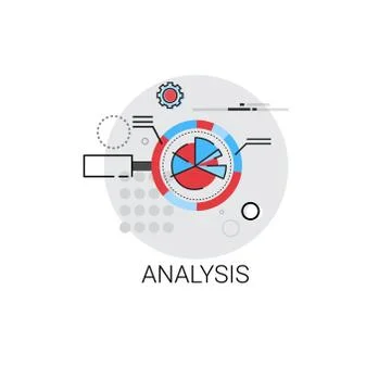 Analytics Financial Business Analysis Icon Illustrazione stock