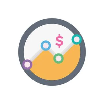 Analytics flat color icon 스톡 일러스트