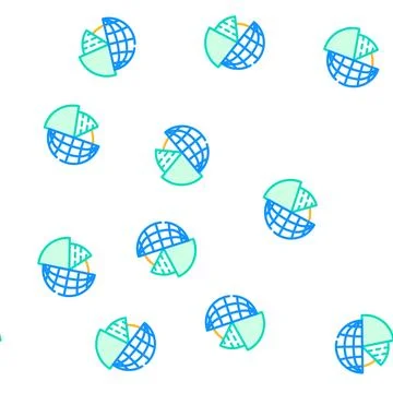 Analytics globalization vector seamless pattern 스톡 일러스트