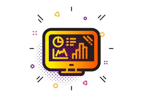 Analytics graph icon. Column chart sign. Vector Stock Illustration
