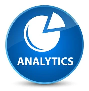 Analytics (graph icon) elegant blue round button Stock Illustration