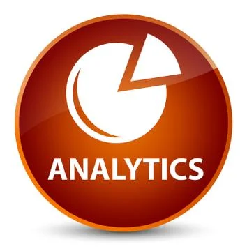 Analytics (graph icon) elegant brown round button Stock Illustration