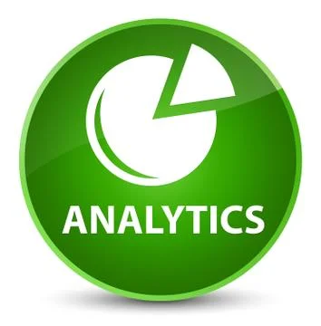 Analytics (graph icon) elegant green round button Stock Illustration
