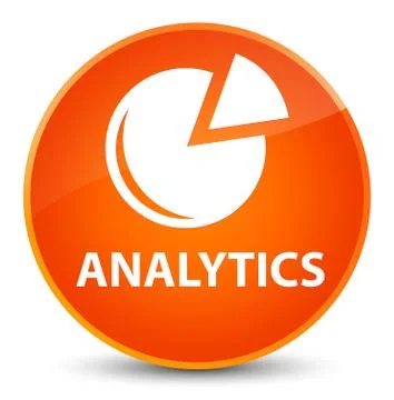 Analytics (graph icon) elegant orange round button Stock Illustration