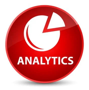 Analytics (graph icon) elegant red round button Stock Illustration