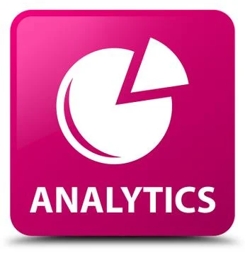 Analytics (graph icon) pink square button Stock Illustration