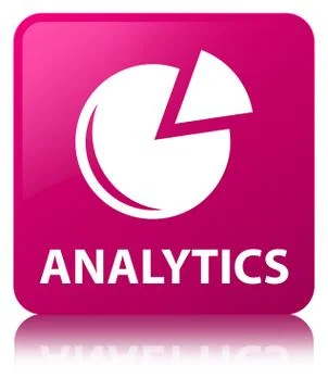 Analytics (graph icon) pink square button Stock Illustration