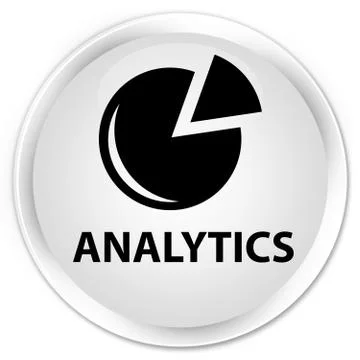 Analytics (graph icon) premium white round button イラスト素材