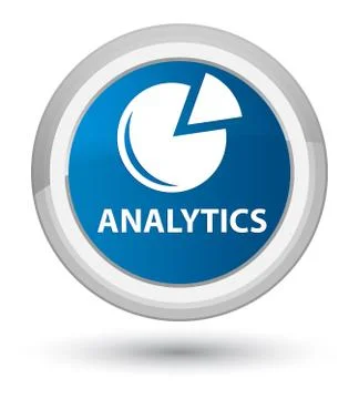 Analytics (graph icon) prime blue round button Stock Illustration