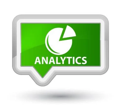 Analytics (graph icon) prime green banner button Ilustración de archivo