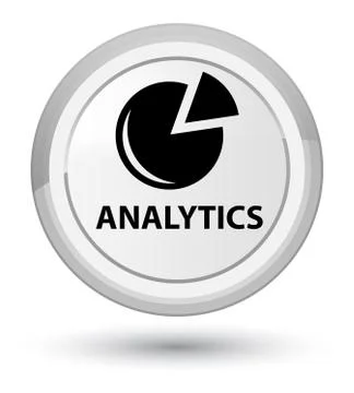 Analytics (graph icon) prime white round button Stock Illustration