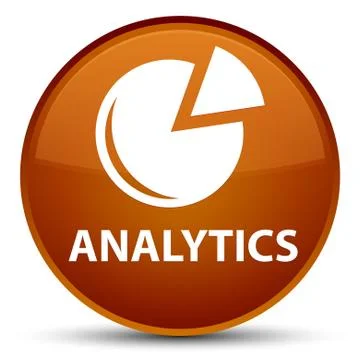 Analytics (graph icon) special brown round button Stock Illustration