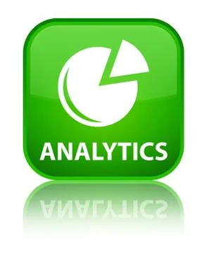 Analytics (graph icon) special green square button イラスト素材