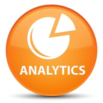Analytics (graph icon) special orange round button Stock Illustration