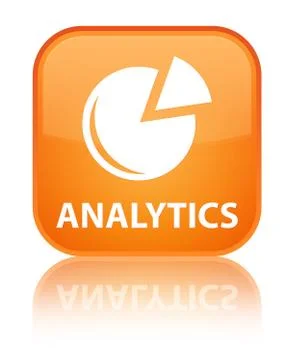 Analytics (graph icon) special orange square button イラスト素材