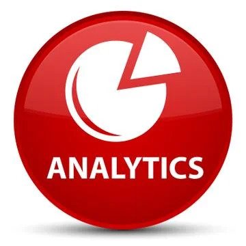 Analytics (graph icon) special red round button Stock Illustration