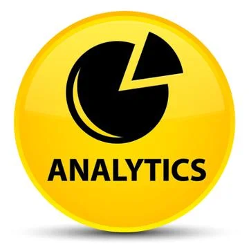 Analytics (graph icon) special yellow round button Stock Illustration