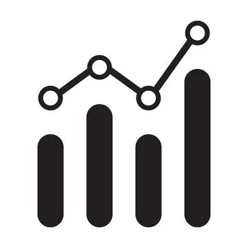 Analytics graph icon vector for graphic design, logo, website, social media, 스톡 일러스트