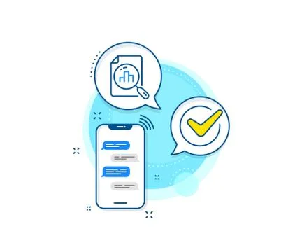 Analytics graph line icon. Column chart sign. Vector Illustrazione stock