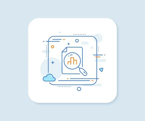 Analytics graph line icon. Column chart sign. Vector Illustrazione stock