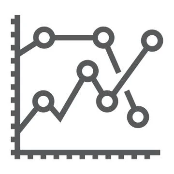 Analytics graph line icon, development 스톡 일러스트