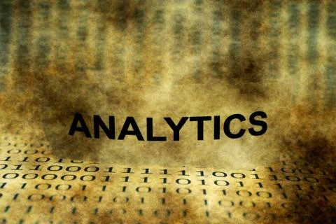 Analytics grunge concept Illustrazione stock