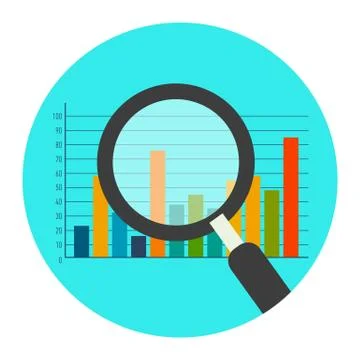Analytics Icon. Flat style illustration. Stock Illustration