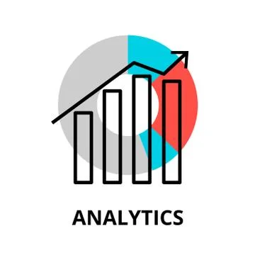 Analytics icon, for graphic and web design Stock Illustration