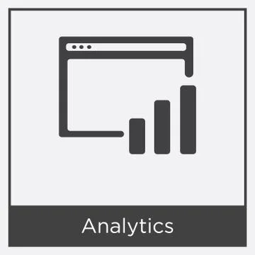 Analytics icon isolated on white background Free Stock Illustration