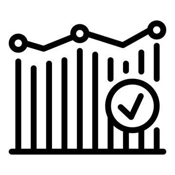 Analytics icon, outline style イラスト素材
