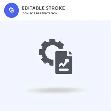 Analytics icon vector, filled flat sign, solid pictogram isolated on white, logo Stock Illustration