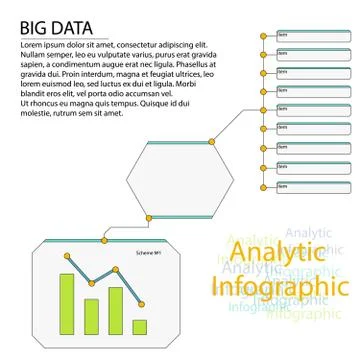 Analytics Infographic Elements Big Data Vector Stock Illustration