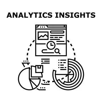 Analytics insights generating business intelligence data 스톡 일러스트
