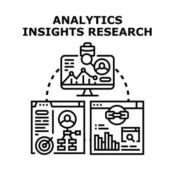Analytics insights research concept illustration Stock Illustration
