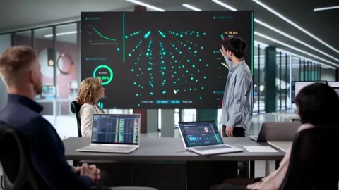 Analytics Learning Research Engineers Stock Footage 322826016