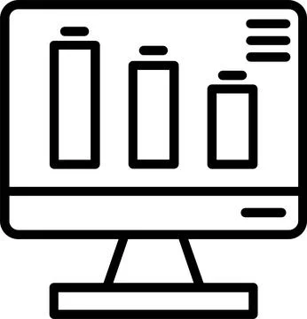 Analytics Line Icon Design Stock-Illustration