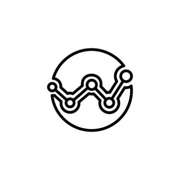 Analytics Line Icon In Flat Style Vector Icon For Apps And Websites. Black Icon 스톡 일러스트