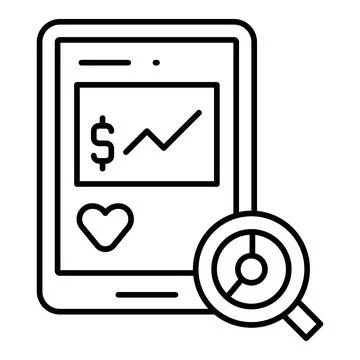 Analytics Line Icon Stock Illustration