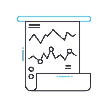 Analytics line icon, outline symbol, vector illustration, concept sign Stock Illustration