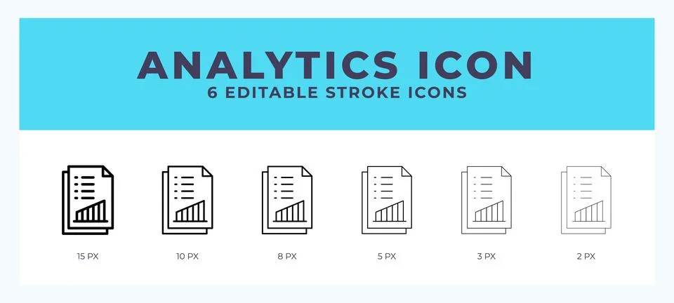 Analytics line icon for websites and apps. Vector illustration with editabl.. 스톡 일러스트
