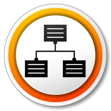 Analytics orange icon Stock Illustration